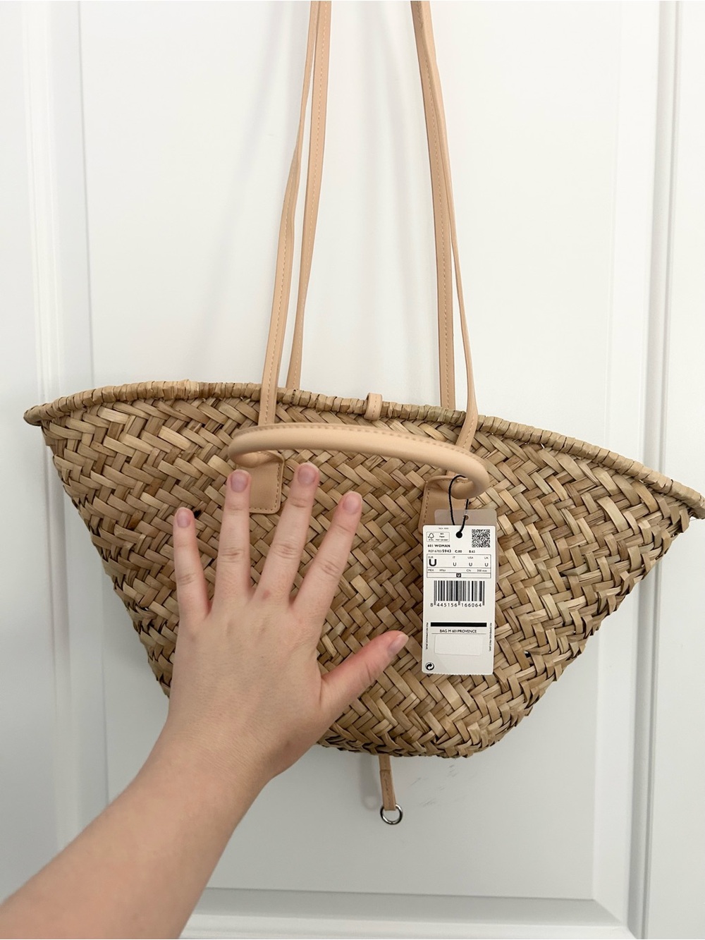 Mango NWT Rattan Raffia Woven Summer Boho Shoulder Bag - Picture 6 of 6